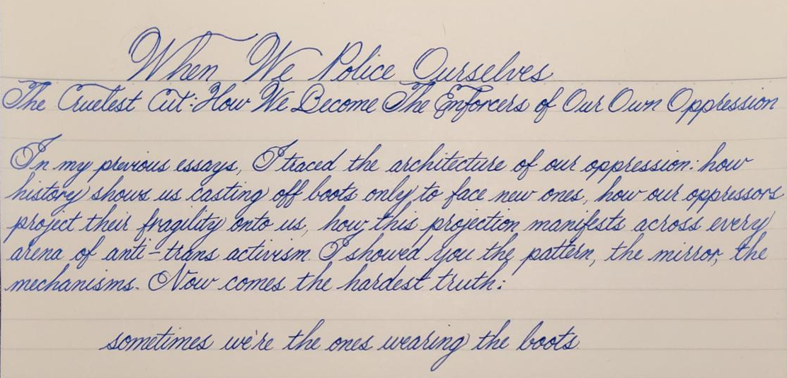 When We Police Ourselves